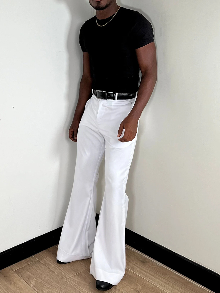 Stylish Bell Bottom Mens Slim  - Wide Leg Trouser 70S 리뷰 및 가격