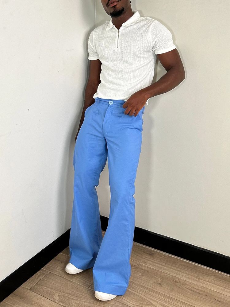 Stylish Bell Bottom Mens Slim  - Wide Leg Trouser 70S 리뷰 및 가격