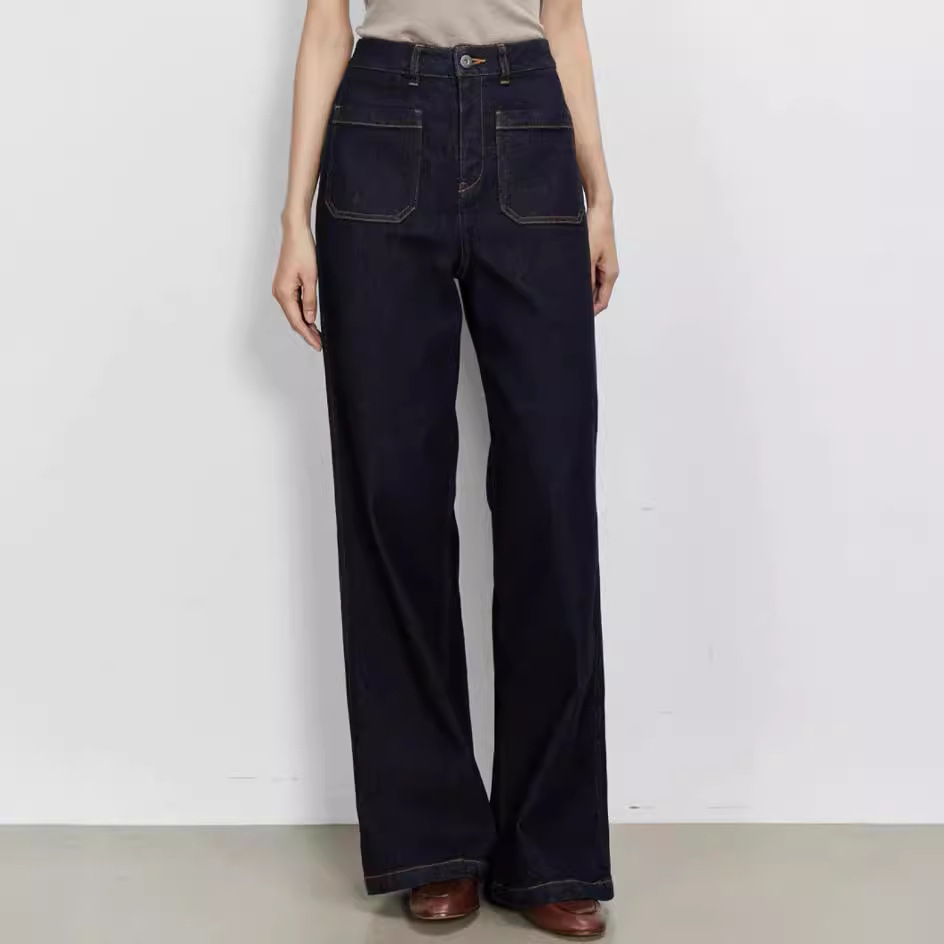 High Waist Wide Leg Blue Denim - Wide Leg Trouser 70S 리뷰 및 가격