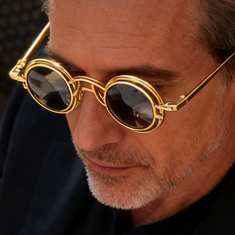 Metal Rotundity Punk Sunglasse - Vintage Fashion Vogue 리뷰 및 가격