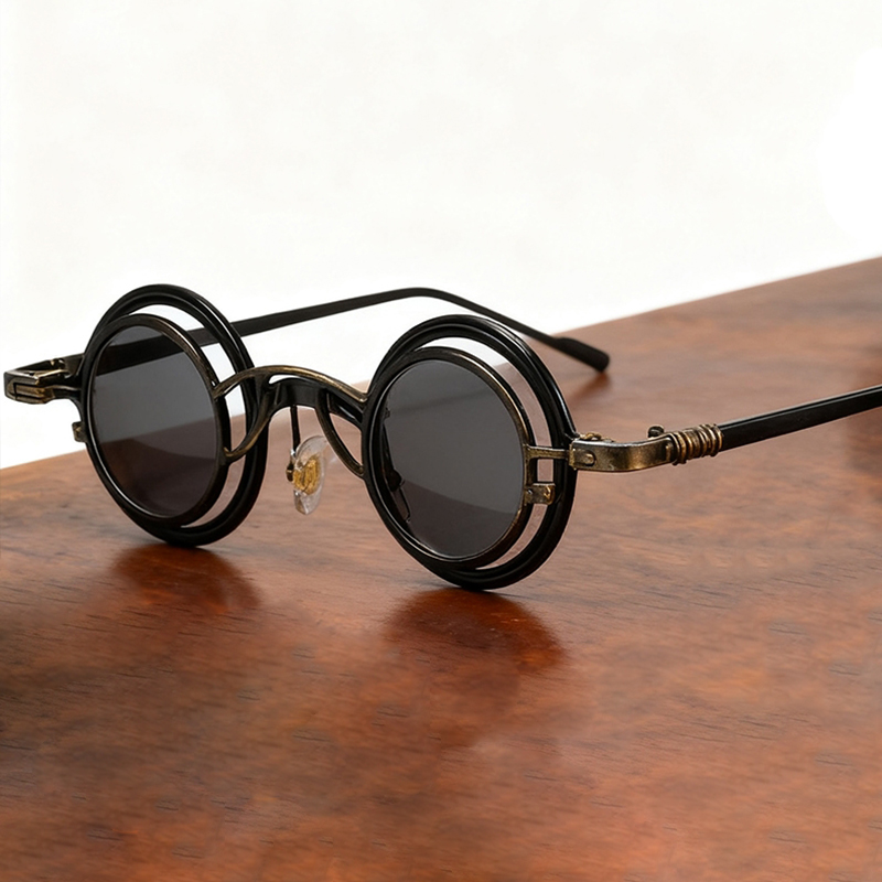 Metal Rotundity Punk Sunglasse - Vintage Fashion Vogue 리뷰 및 가격