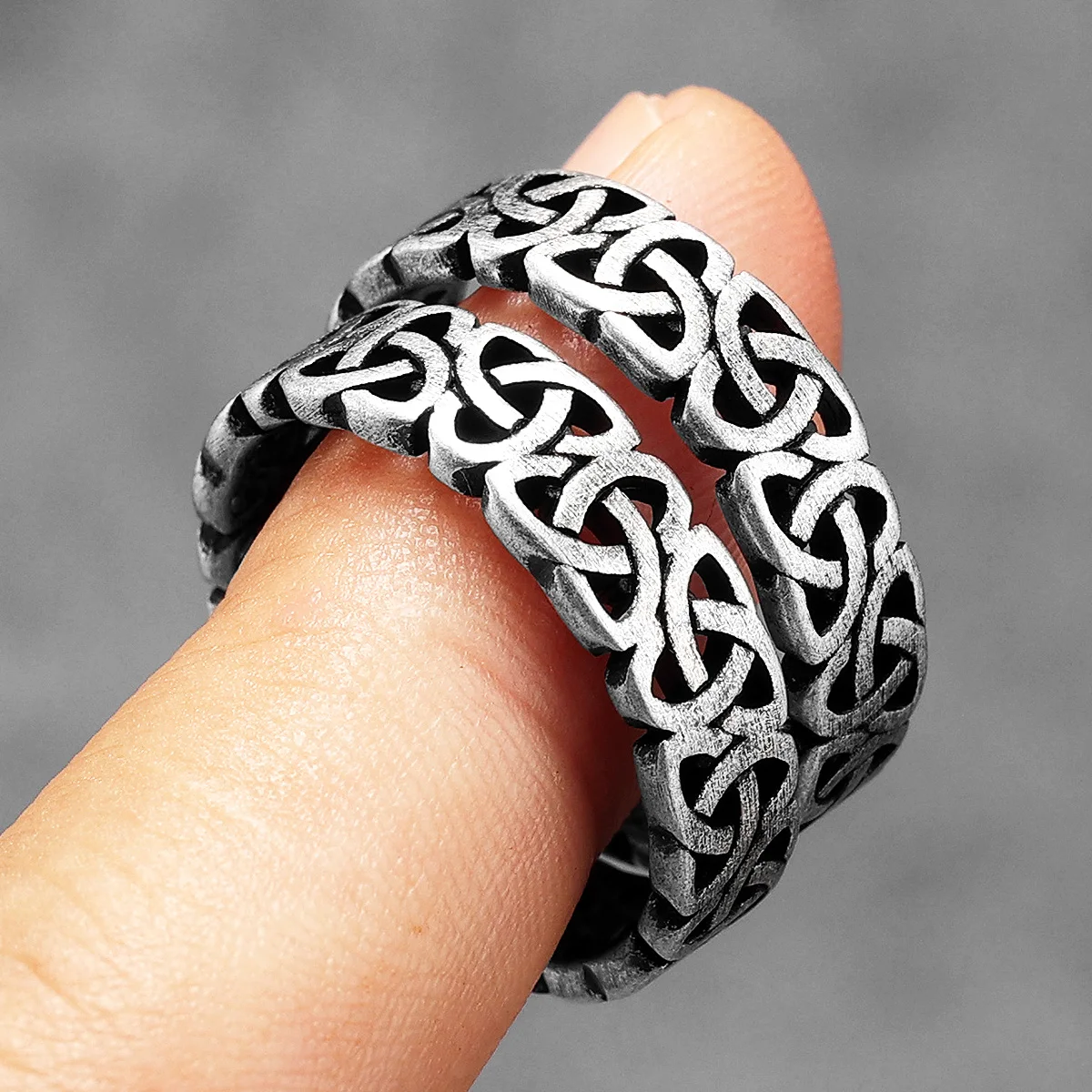 Hollow Celtic Knot Men Rings S - Vintage Fashion Newtown 리뷰 및 가격