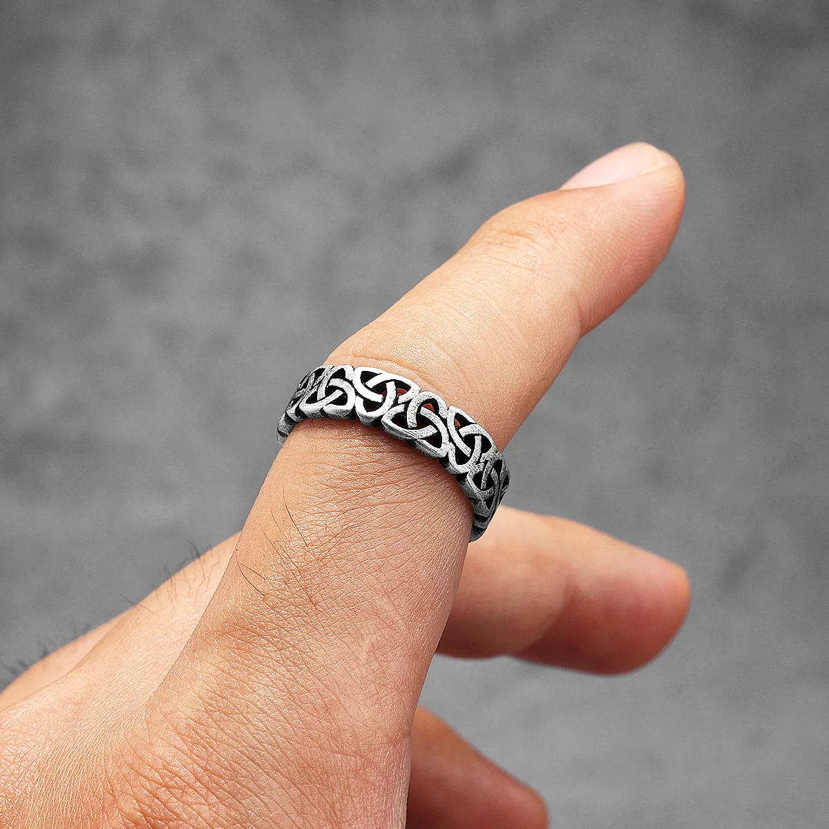 Hollow Celtic Knot Men Rings S - Vintage Fashion Newtown 리뷰 및 가격