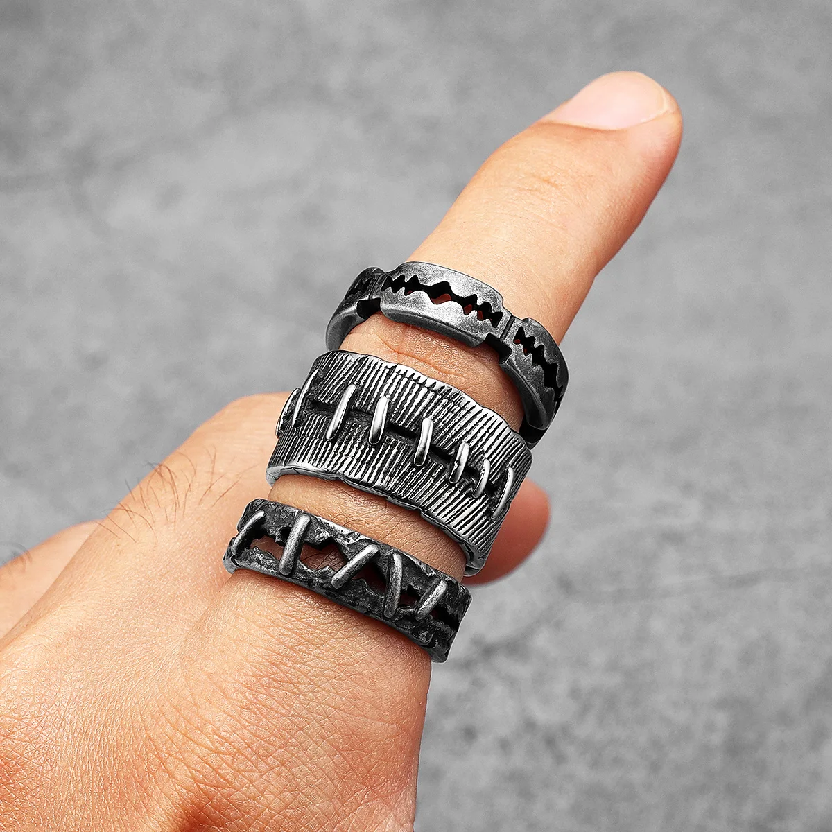Retro Razor Blade Men Rings St - Vintage Fashion Newtown 리뷰 및 가격