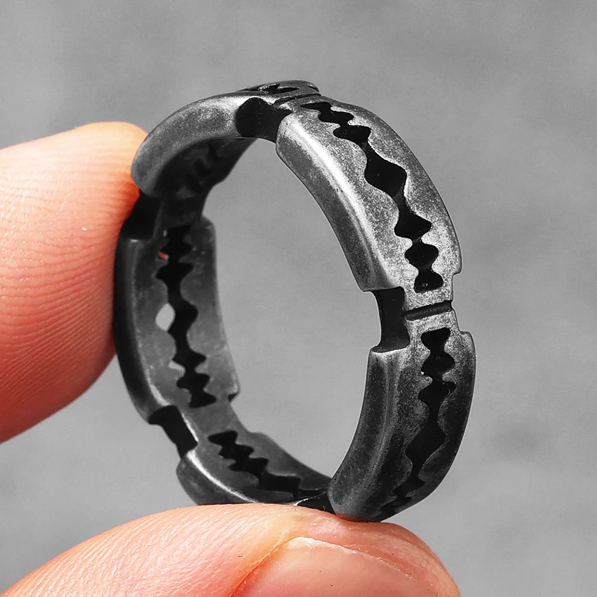 Retro Razor Blade Men Rings St - Vintage Fashion Newtown 리뷰 및 가격