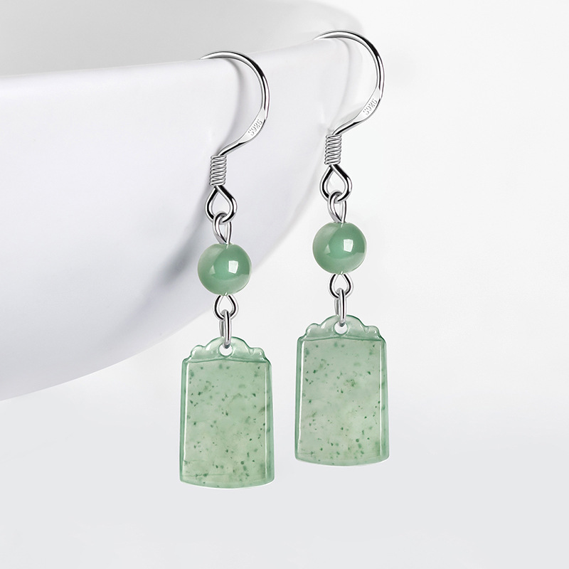 Myanmar Jade Earrings Real Bur - Vintage Fashion Earrings 리뷰 및 가격