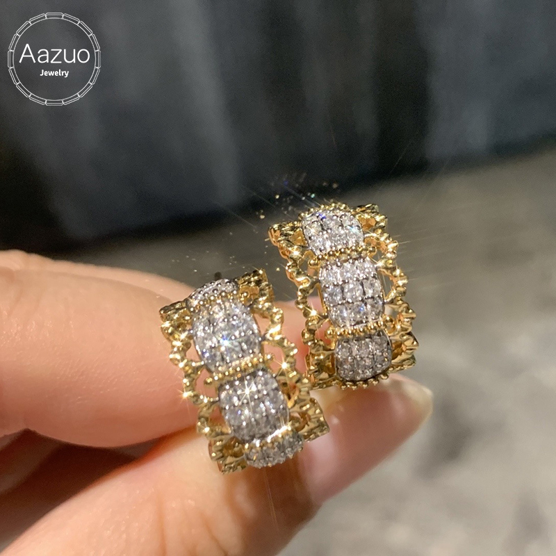 Aazuo Vintage Style Real 18K Y - Vintage Fashion Earrings 리뷰 및 가격