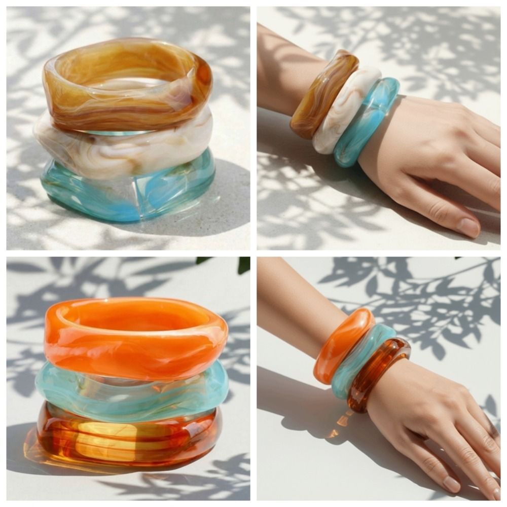 Retro Wristbands Translucent R - Vintage Fashion Gen Z 리뷰 및 가격