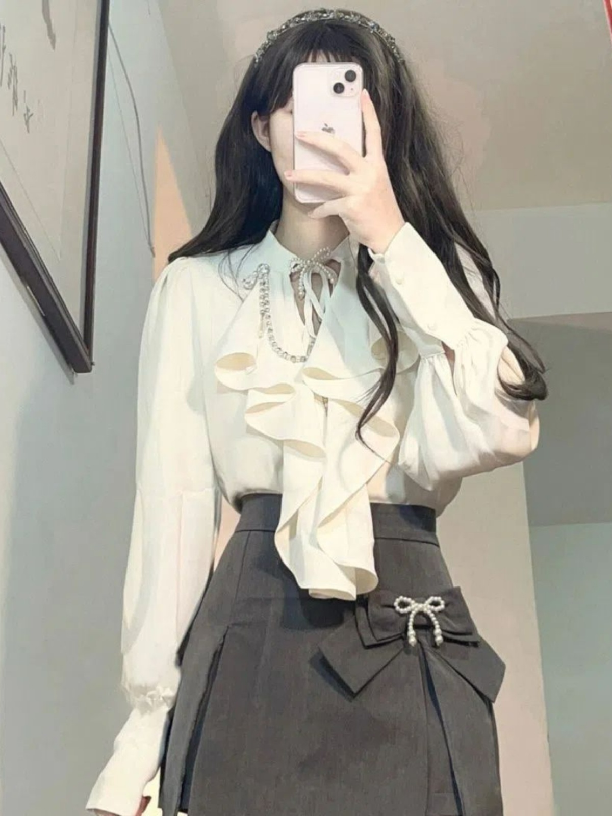 Elegant Vintage Long Sleeve Sh - Vintage Fashion Pieces 리뷰 및 가격