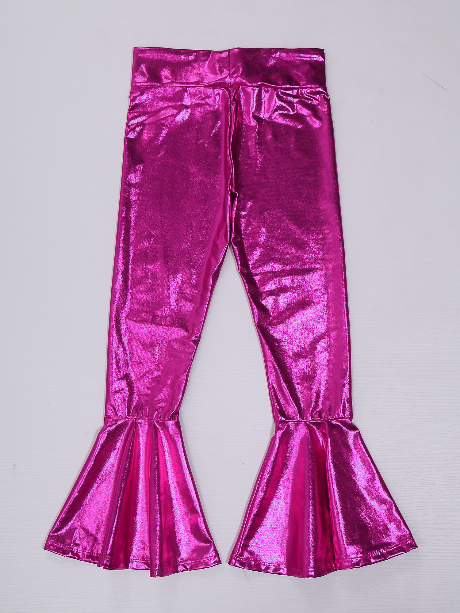 Kids Girls Shiny Metallic Flar - Wide Leg Trouser 70S 리뷰 및 가격