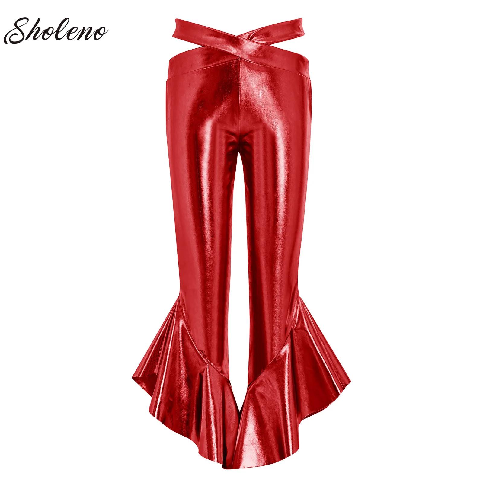 Kids Girls Shiny Flare Trouser - Wide Leg Trouser 70S 리뷰 및 가격