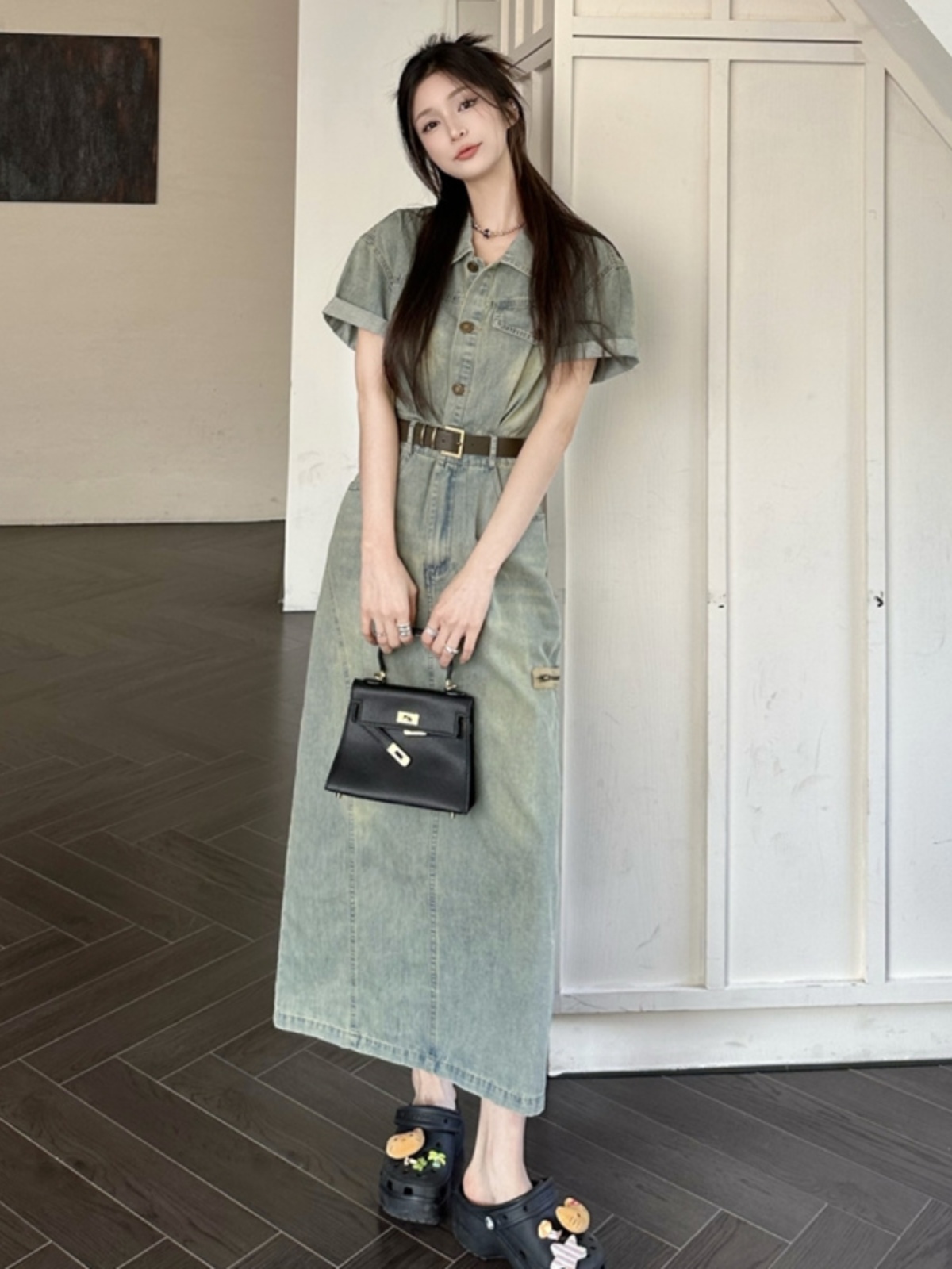 plus Size Vintage American Sle - Denim Skirt Midi Vintage 리뷰 및 가격