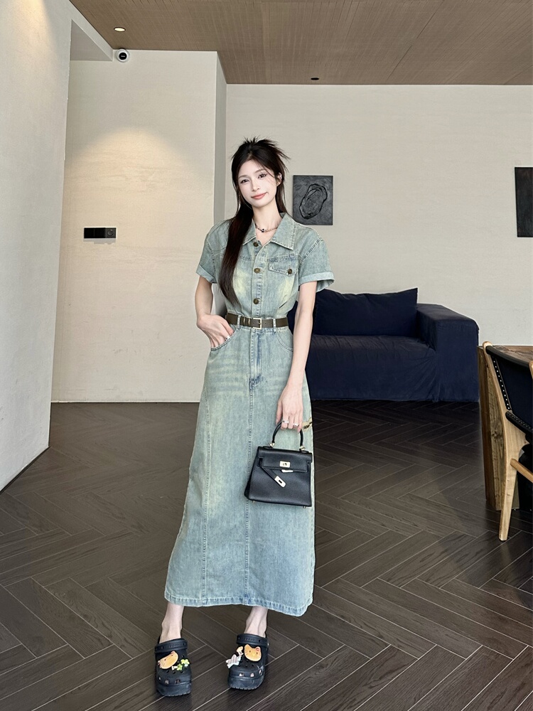 plus Size Vintage American Sle - Denim Skirt Midi Vintage 리뷰 및 가격
