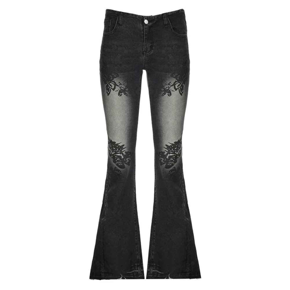 Streetwear Flare Jeans Women D - Mom Jean High Rise 리뷰 및 가격