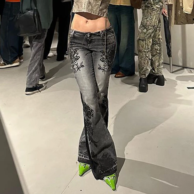 Streetwear y2k Flare Jeans Dis - Mom Jean High Rise 리뷰 및 가격