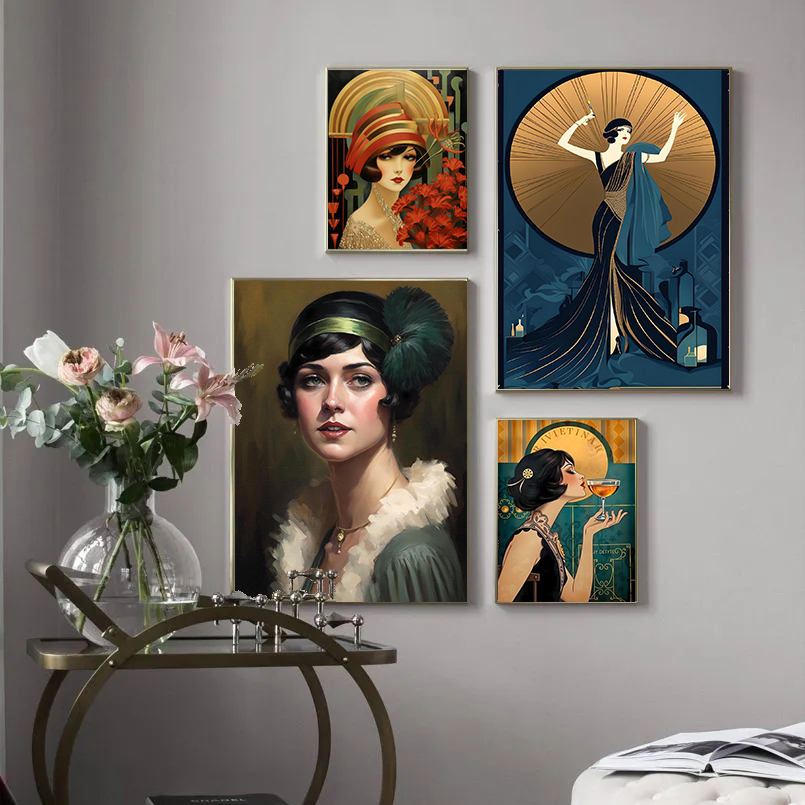 Vintage Flapper Girl Poster 19 - Vintage Fashion Prints For Wall 리뷰 및 가격