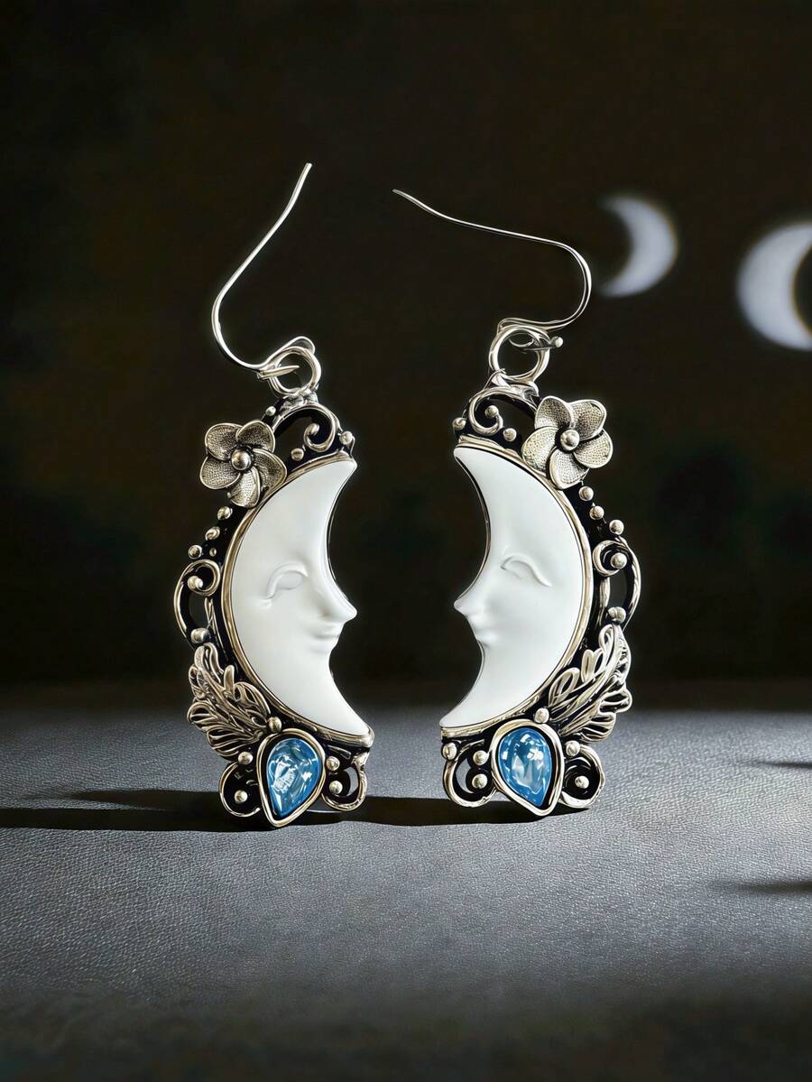 1 Pair Vintage New Moon Shaped - Vintage Fashion Earrings 리뷰 및 가격