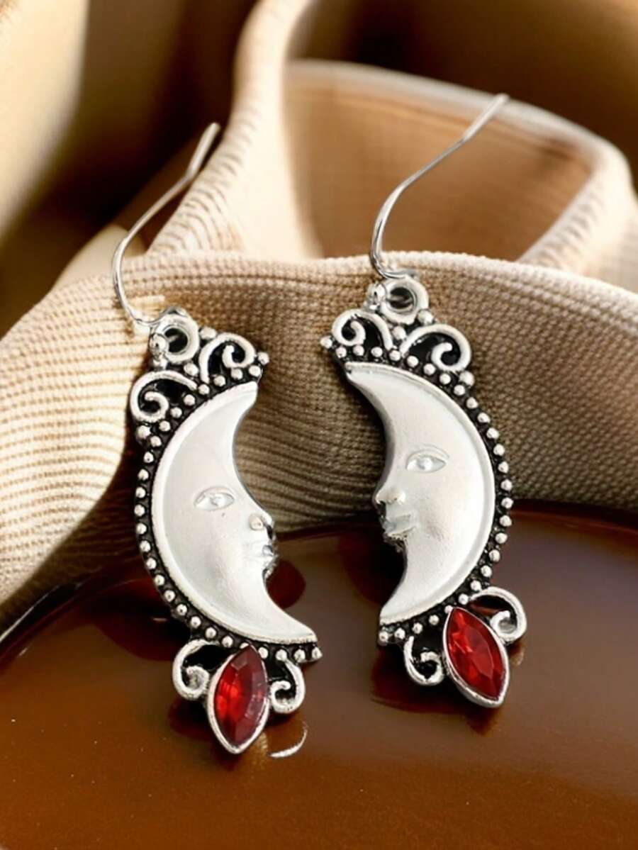 1 Pair Vintage New Moon Shaped - Vintage Fashion Earrings 리뷰 및 가격