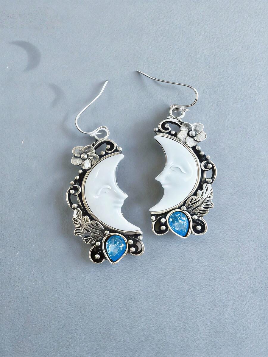 1 Pair Vintage New Moon Shaped - Vintage Fashion Earrings 리뷰 및 가격