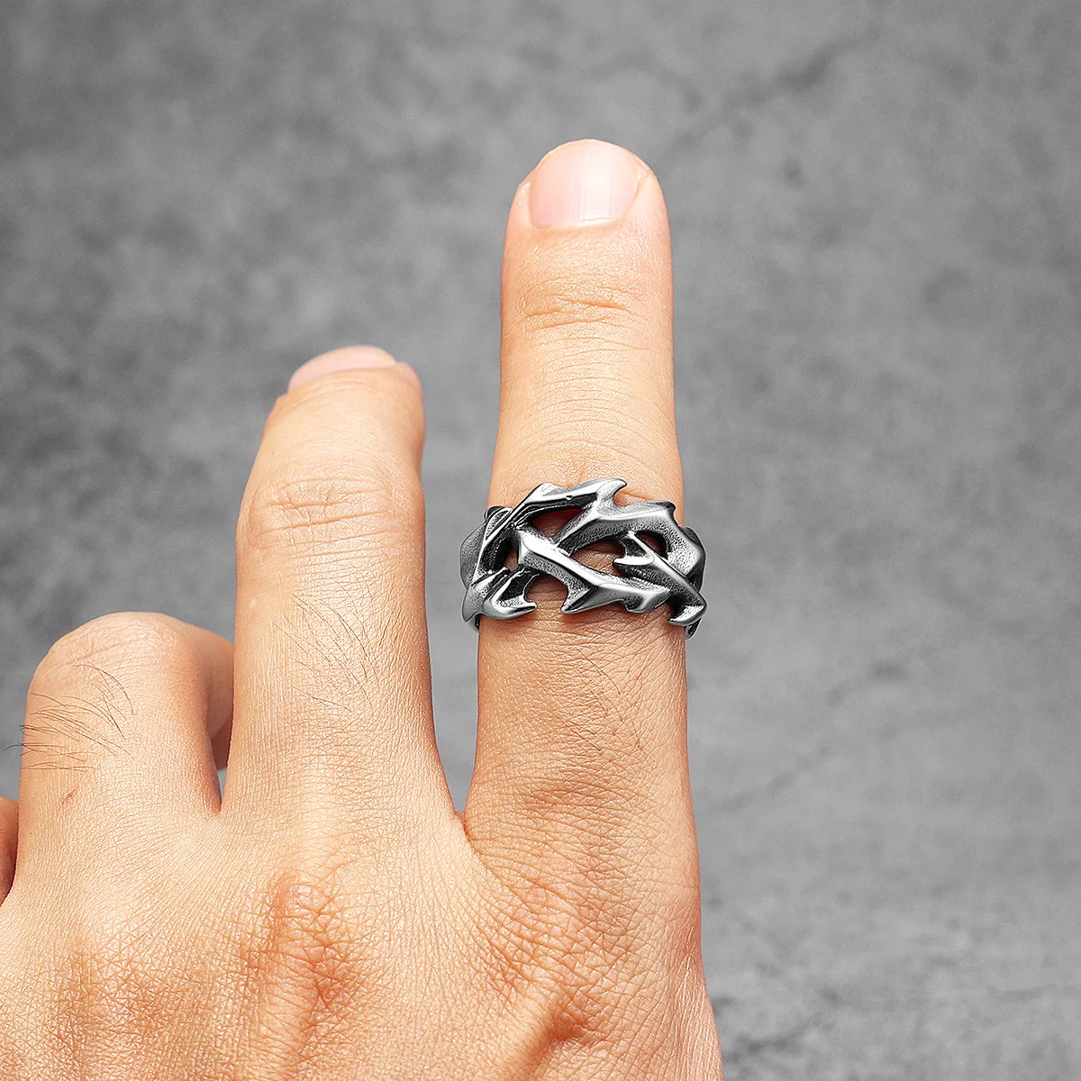 Jesus Thorns Crown Men Rings S - Vintage Fashion Newtown 리뷰 및 가격