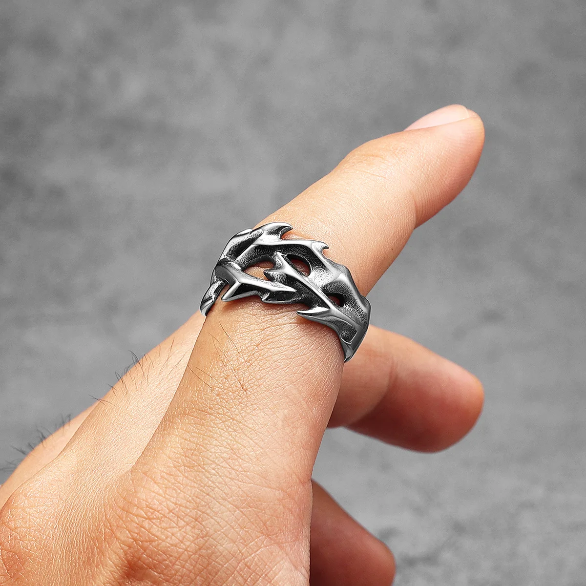 Jesus Thorns Crown Men Rings S - Vintage Fashion Newtown 리뷰 및 가격