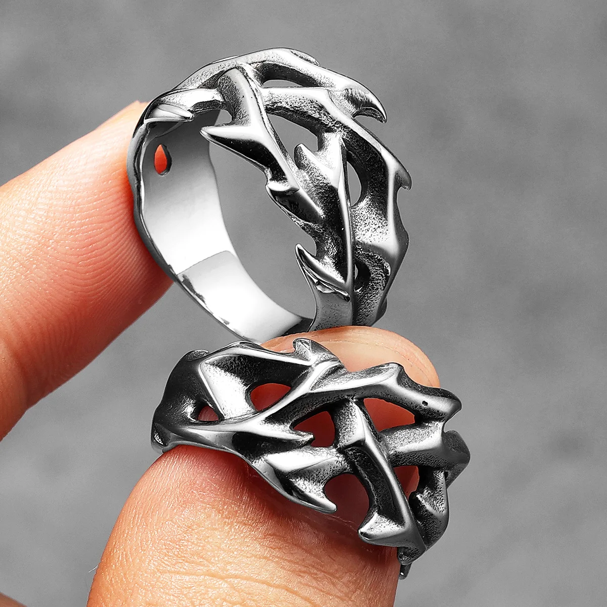 Jesus Thorns Crown Men Rings S - Vintage Fashion Newtown 리뷰 및 가격